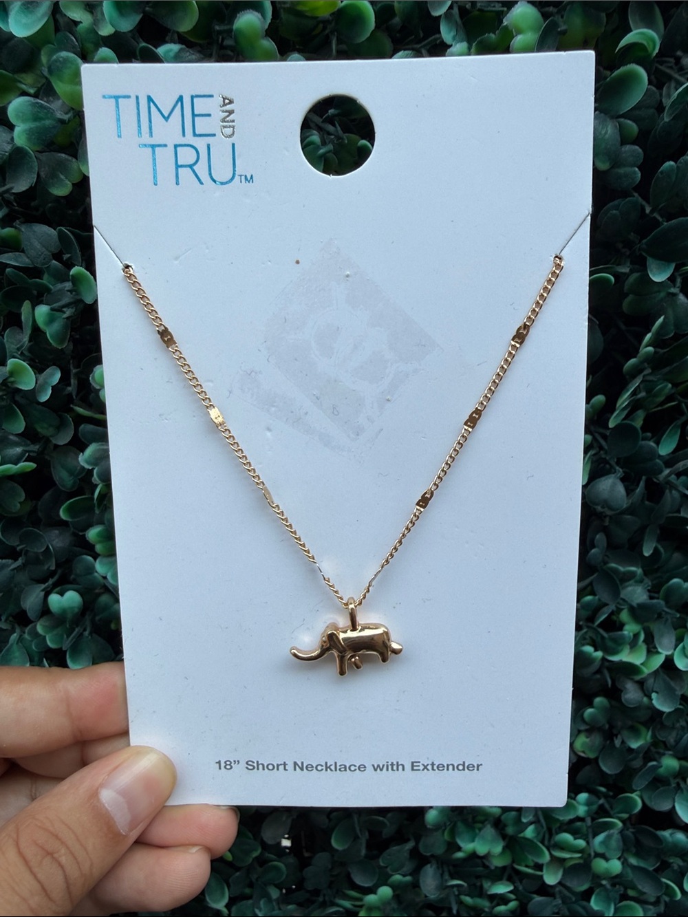 Time and Tru Gold Elephant Pendant Necklace